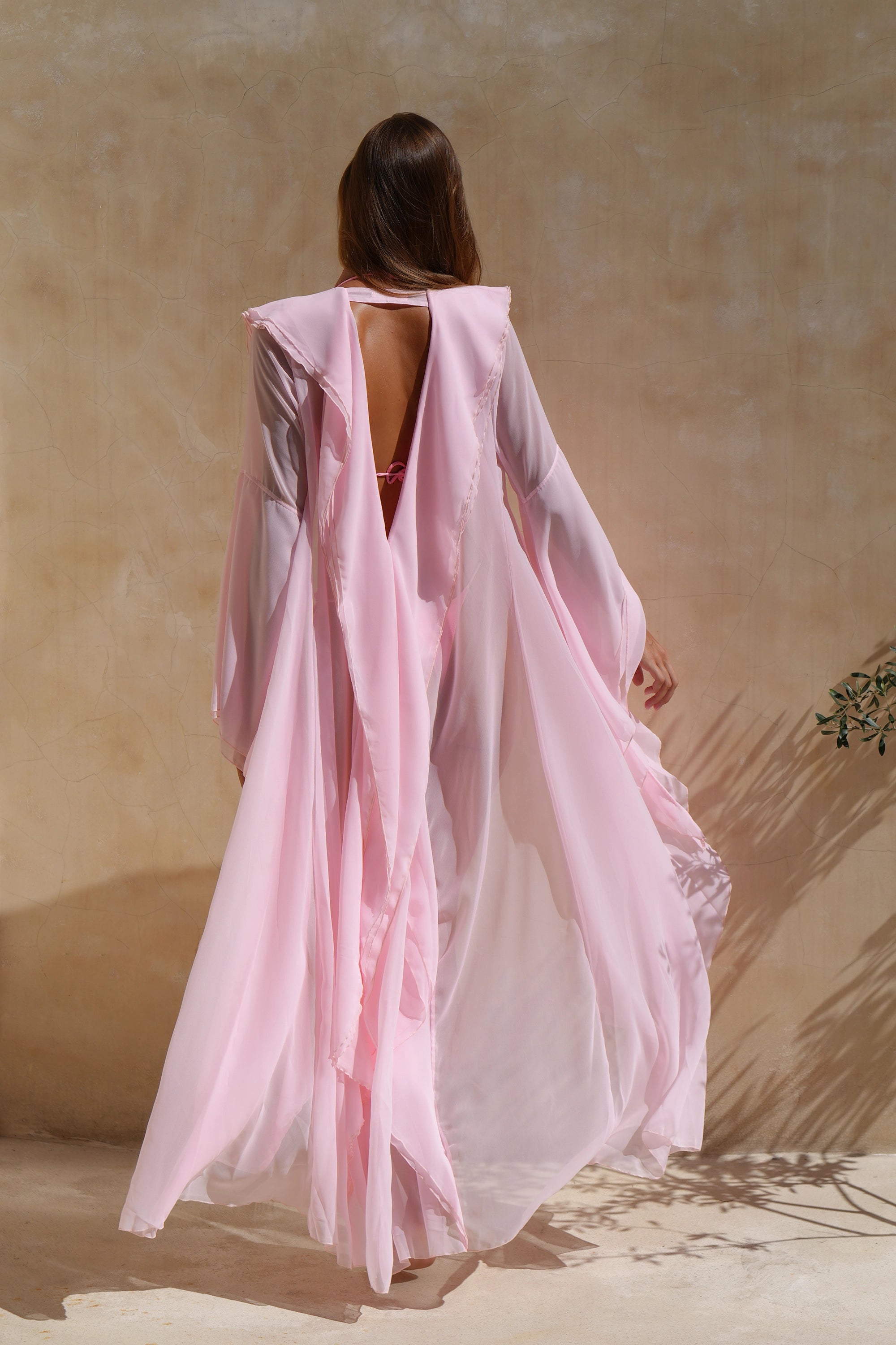 VIENTO KIMONO DRESS | PINK