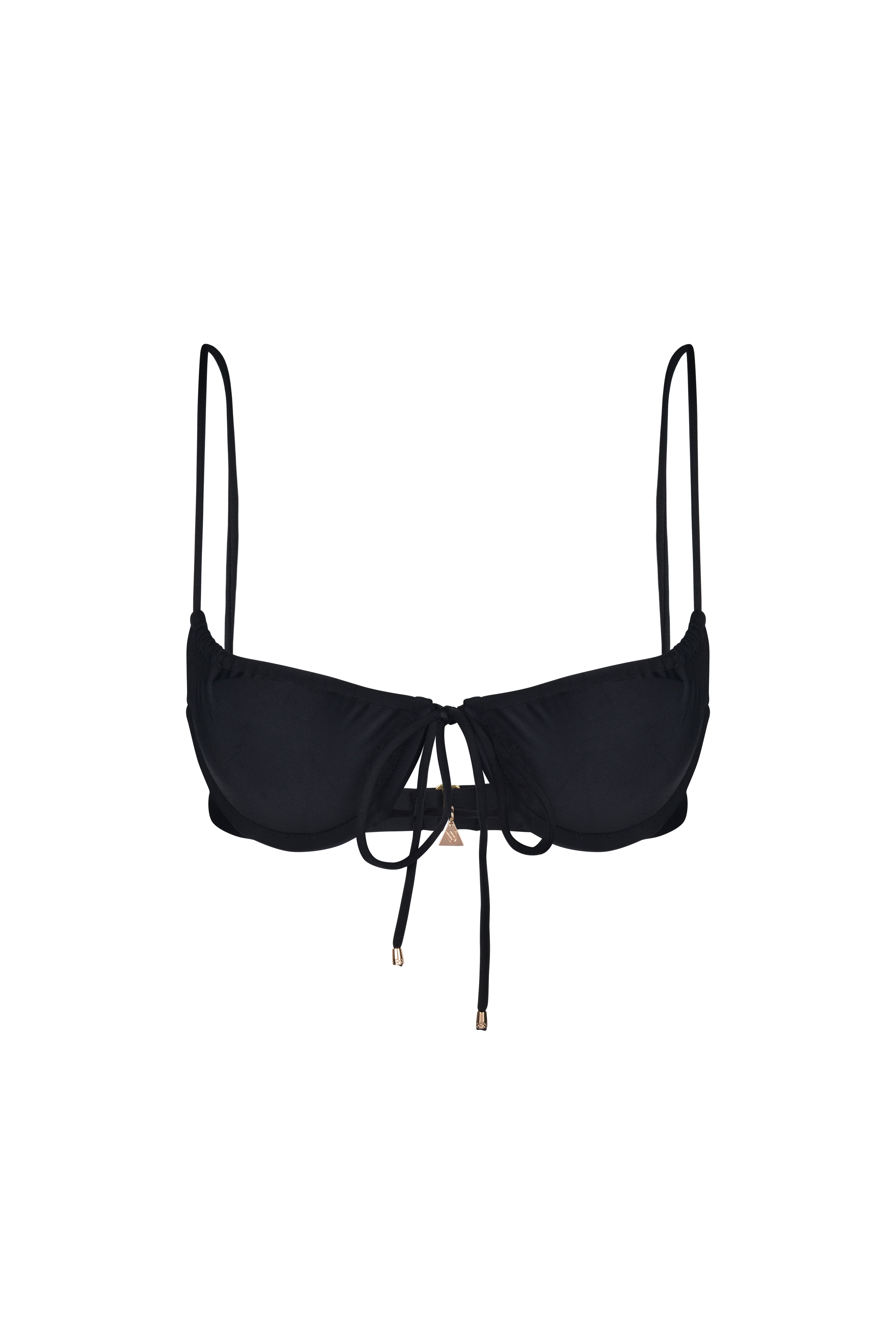 BRUNA PUSH UP TOP | BLACK